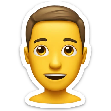 Base yellow emoji with side eye and small mouth to the same side sticker