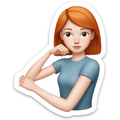 bent white girl arm sticker