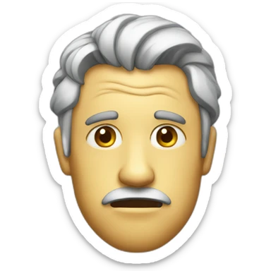 dumb looking thinking face sticker