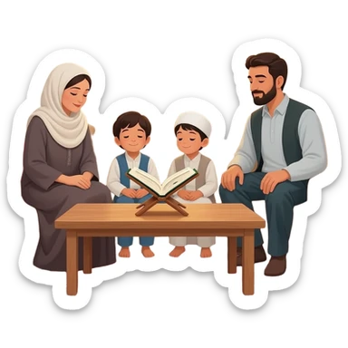 no conflict at home  between family islam sticker