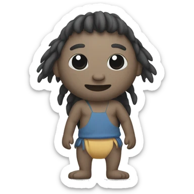 Malinua with only three legs sticker