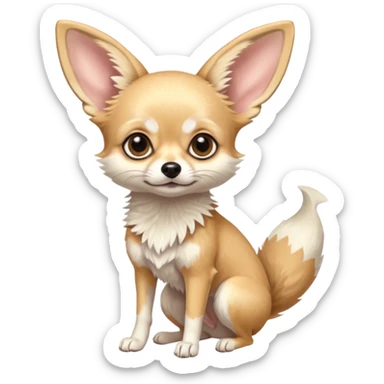 Fennec-Fox-chihuahua-hybrid, full body sticker