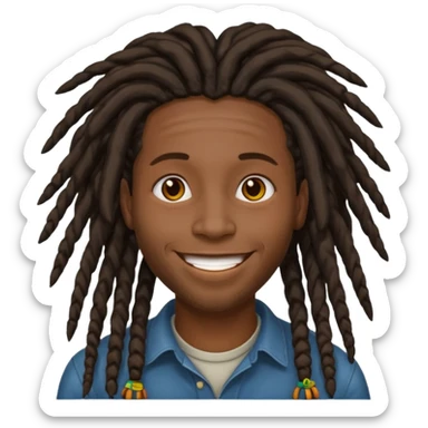 a black african with dreadlocks emoji sticker