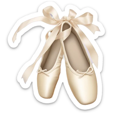 Ballet ivory pointe shoes  sticker