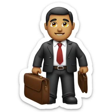 latino Business man holding briefcase  sticker