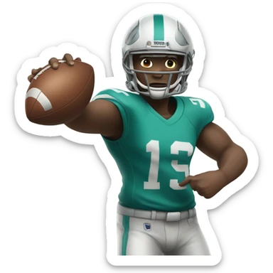throwing football sticker