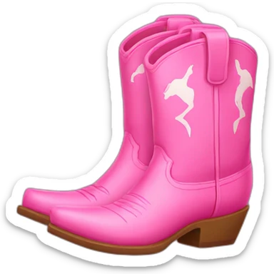 pink cowboy boots sticker