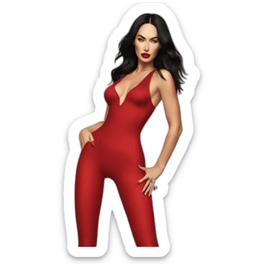 megan fox red bodysuit sticker