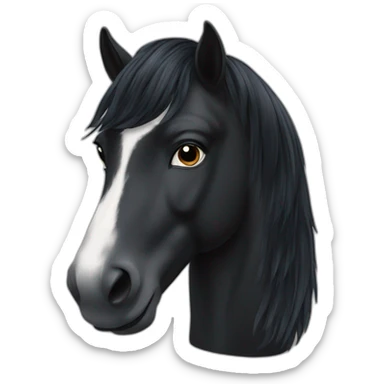 frisian horse with black mane sticker
