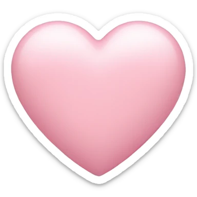 Light pink love heart sticker