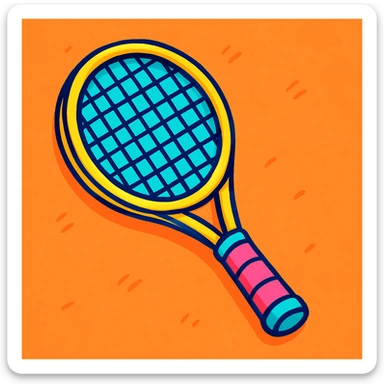 A tennis racket sticker