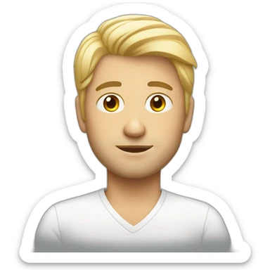  Handsome whitish Man with laptop  sticker