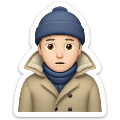 freezing man sticker