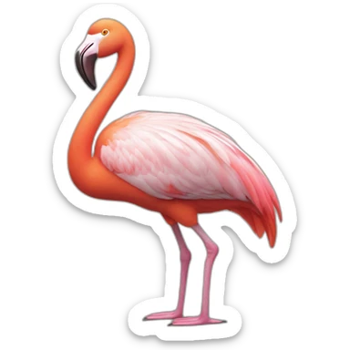 Flamant rose qui danse sticker