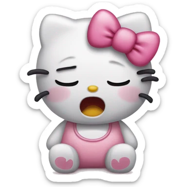 Hello kitty crying  sticker