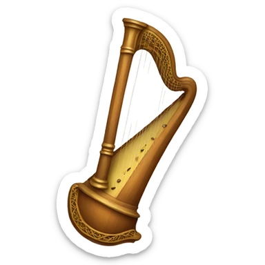 Old looking harp sticker