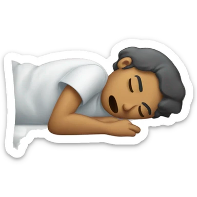 a sleepy person who barely manages to stay awake sticker