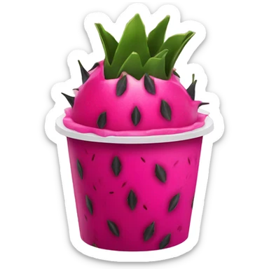 Dragon fruit refresher starbucks sticker