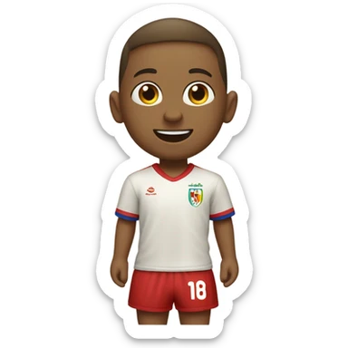 bambino che gioca a calcio sulla spiaggia sticker