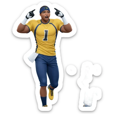 boys in salute with gloves sticker