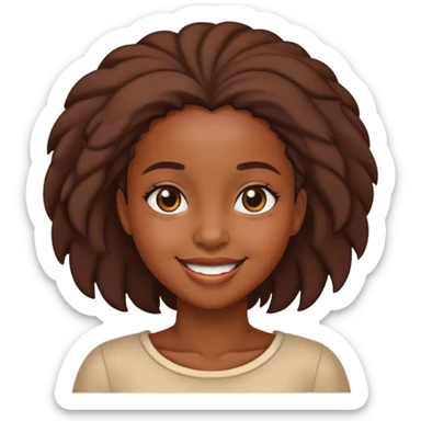 happy african girl sticker