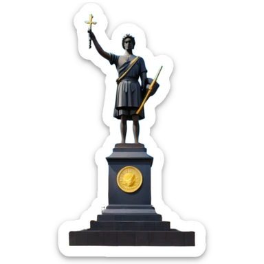 The Statue of Independence on Main Square in Ukraine sticker