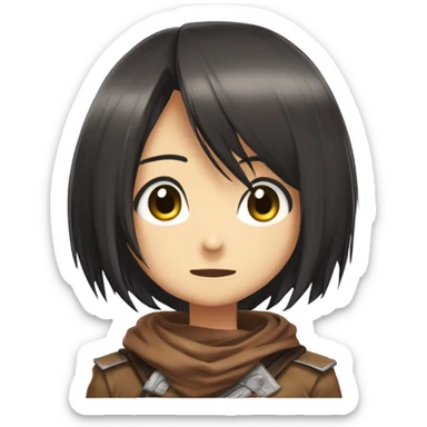 mikasa ackermann from attack on titan sticker