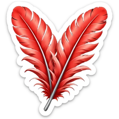 burlesque feathers sticker