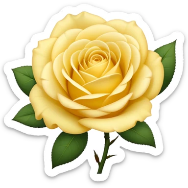 light yellow rose  sticker