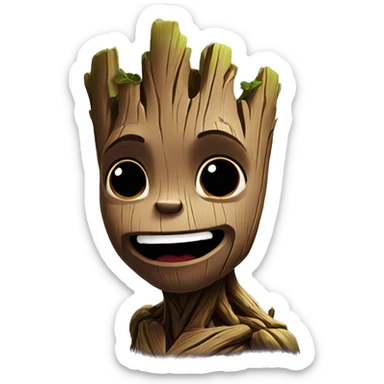 Groot Kissing sticker
