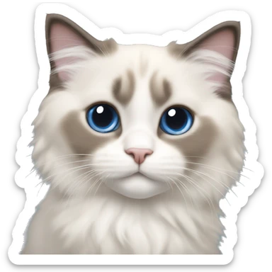 Ragdoll kitten laying sticker