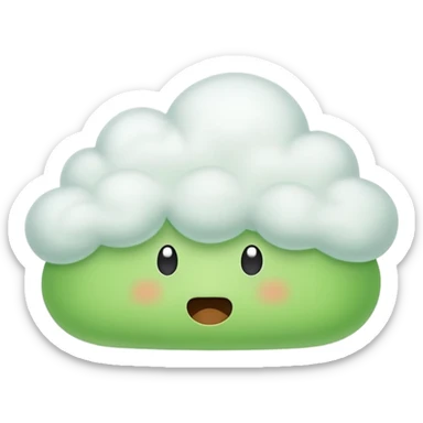 cartoon fart cloud, playful, simple sticker