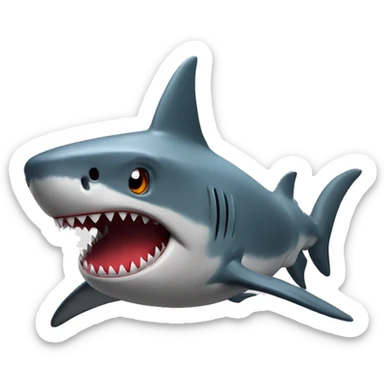 Shark with tophat magma sticker