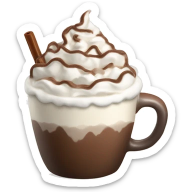 hot chocolate with whipped cream sticker