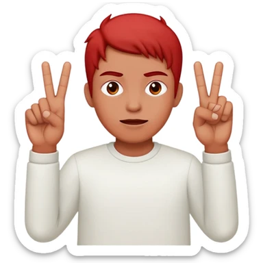 red face with 2 middle fingers  sticker