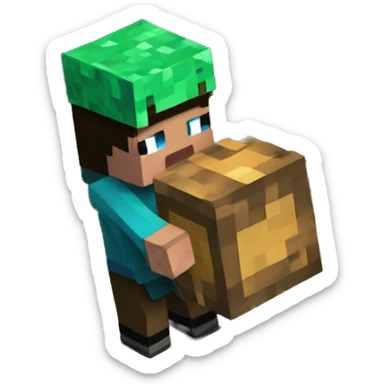 minecraft minecart festive sticker