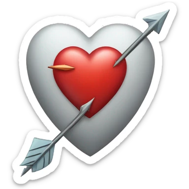 Heart with arrow going through  sticker