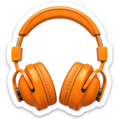 orange headphone sticker