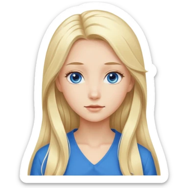 Norwegian beautiful anime lady sticker