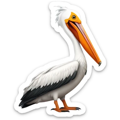 Pelican with phoenix colours sticker