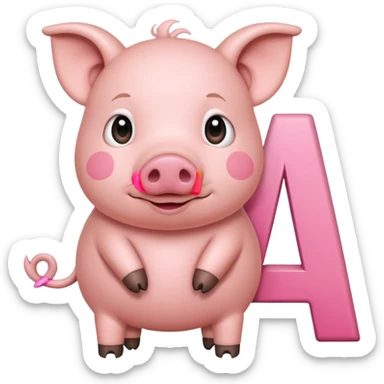 Alphabet Pig sticker