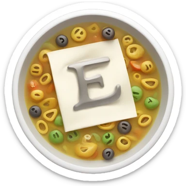 letter soup but with numbers sticker