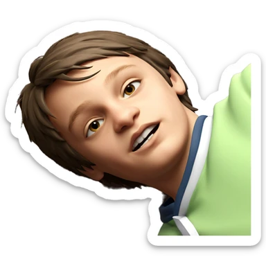 lonely boy in solitude sticker