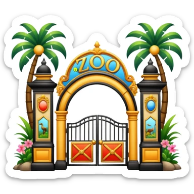 Zoo entrance. sticker
