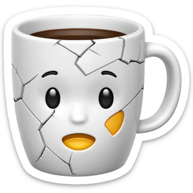 cracked mug sticker