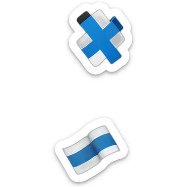 finnish flag black cross instead of blue cross sticker