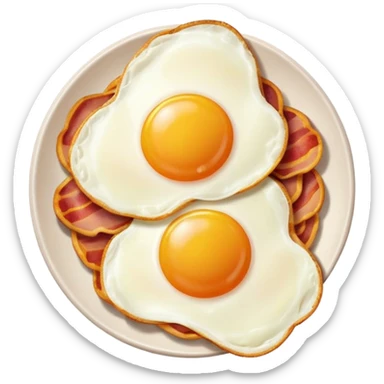 Eggs and bacon emoji  sticker