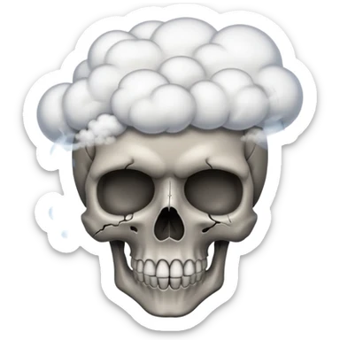 Combine this three emojis 💀🤯💨 sticker
