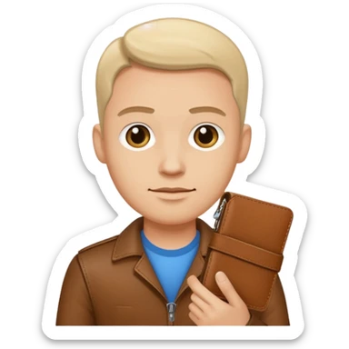 ligth man with wallet in hand sticker