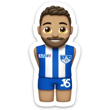 Homme avec un maillot de Auxerre  sticker